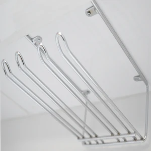 Filamento Krom Bar Kadehlik Paslanmaz Çelik Tavana Montaj Kadeh Askısı Bardaklık, 2 Bölmeli