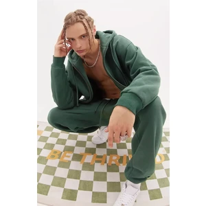 Amor Man Özel Tasarım Kapüşonlu Tam Fermuarlı %100 Pamuk 3 Iplik Oversize Hip Hop Erkek Eşofman Takımı