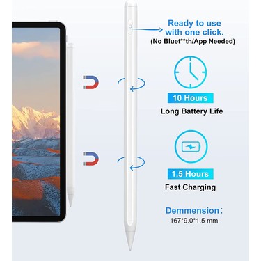 M.TK Moveteck Apple Ipad 9.nesil 10.2 Pen Manyetik Avuç Fiyatı