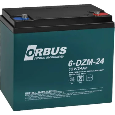 Orbus 12V 24AH Elektrikli Motosiklet Bisiklet Jel