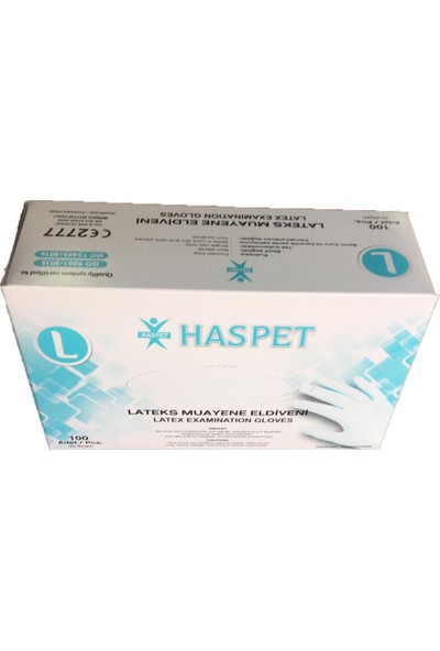Haspet Beyaz Pudrasız Lateks L 100 Adet