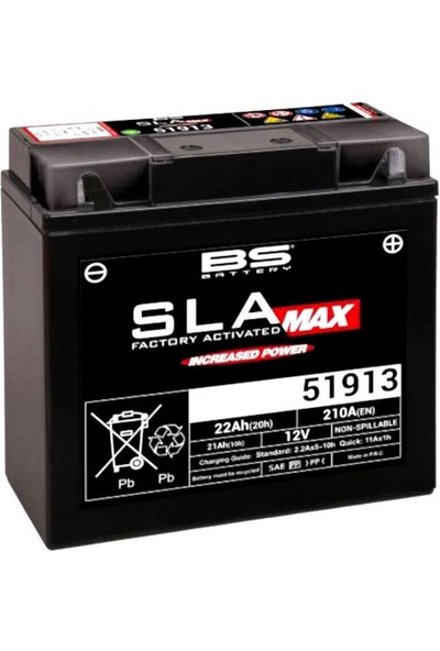 BS Battery Bs 51913 Sla Max 2003-2008 Bmw K 1200 Gt Uyumlu Akü Jel Akü