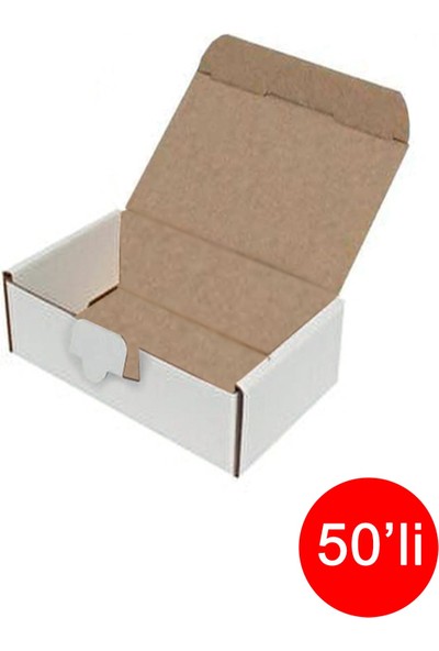 Kuazar İlaç E-Ticaret Karton Kargo Kutusu Beyaz 0,47 Desi (20X10X7 Cm) 50 Li