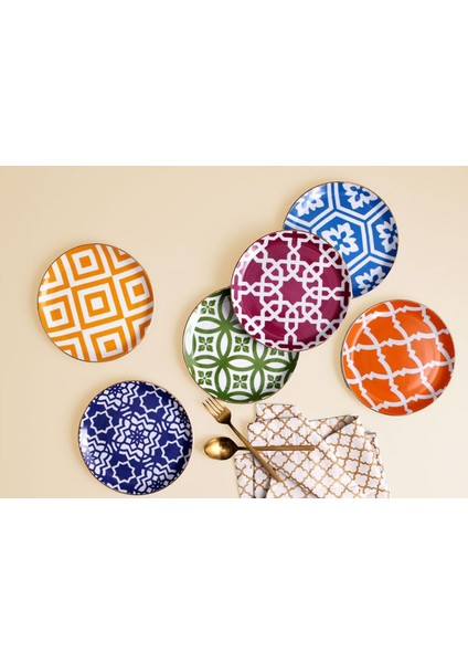 Morocco 6lı Pasta Takımı 18CM