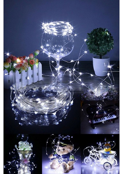 Pilli 5 Metre Dekoratif Peri LED Beyaz fiyatları