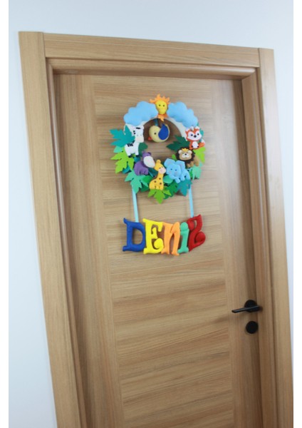 Deniz Isimli Safari Bebek ve Hastane Odası Kapı Süsü modelleri