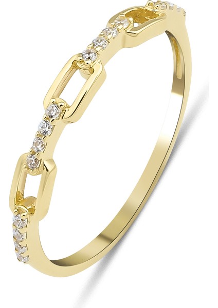 14 Ayar Altın Taşlı Ataç Yüzük KRS059-14GRZ