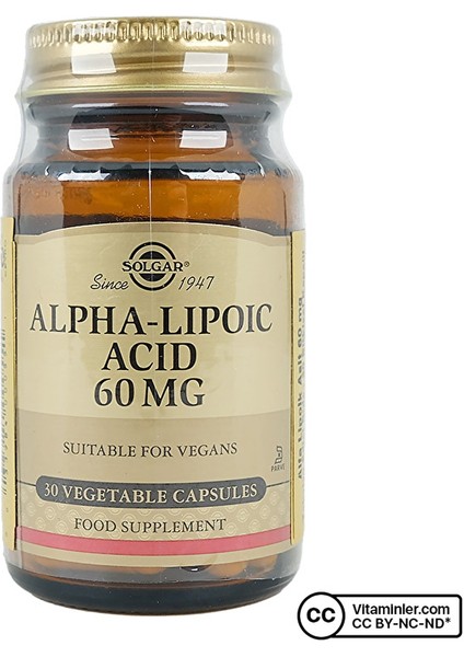 Alpha Lipoic Acid 60 Mg 30 Kapsül