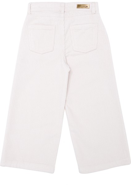 U.S. Polo Assn. Kız Çocuk Ekru Kanvas / Chino Pantolon 50254125-VR019