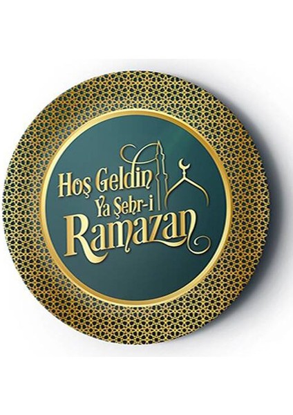 Ramazan Temalı 8 Adet Hoş Geldin Ya Şehr-I Ramazan Yazılı Karton Tabak