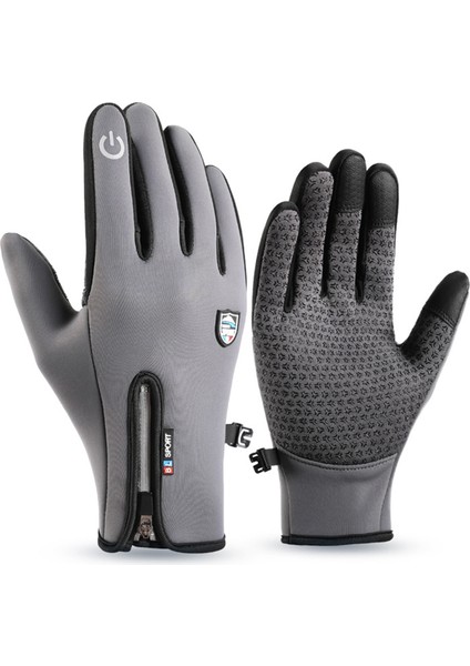 Erkekler Tam Parmak Dağ Bisikleti Eldiven Dokunmatik Ekran Erişilebilir Rahat(Yurt Dışından)