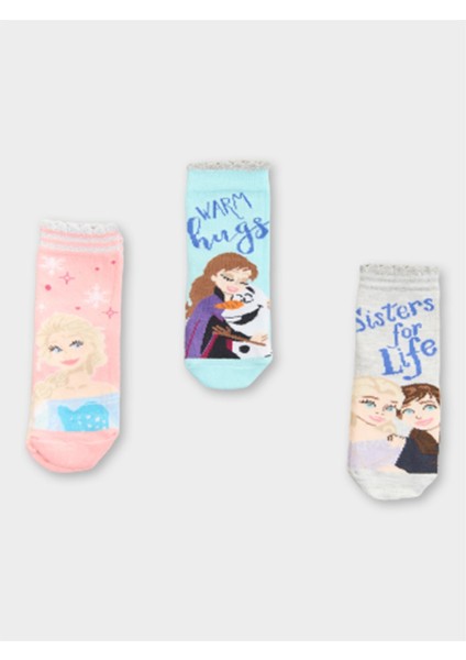 Lisanslı Kız Çocuk 3 Çift Soket Çorap 20522