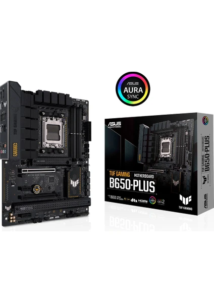 Tuf Gamıng B650-Plus Amd B650 Am5 Ddr5 6400 Dp Hdmı 3X M2 Usb3.2 Aura Rgb 2.5Gbit Lan Atx (Tuf Gamıng B650-Plus) Anakart