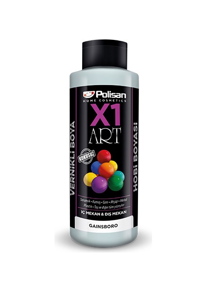 X1 Art Vernikli Hobi Boyası Gainsboro 120 ml