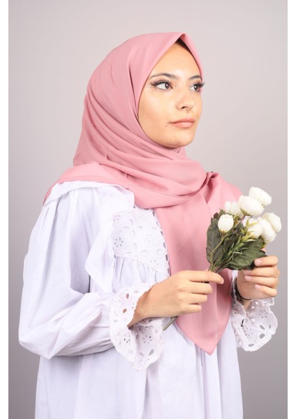 Moda Kaşmir Düz Renk Şifon Eşarp - Desen-02 - Renk-17-21