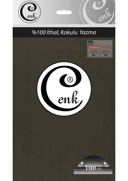 Düz Renk 100 cm Poşetli Yazma - 0301 - 956-HAKI-21