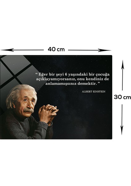 Einstein | Cam Tablo | Uzman Tanımı |