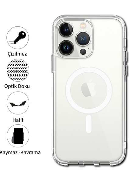 Iphone 11 Pro Magsafe Destekli Kablosuz Şarj Uyumlu Şeffaf Silikon Kılıf