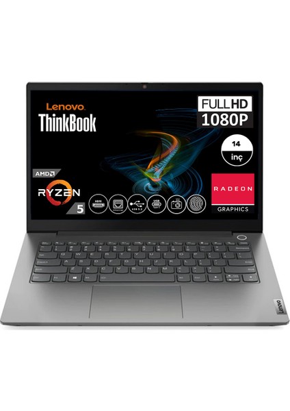 Thinkbook 14 G4 Amd Ryzen 5 5625U 24GB 512GB SSD 14" FHD Windows 11 Home Taşınabilir Bilgisayar 21DK0059TXH04+ Zetta Çanta