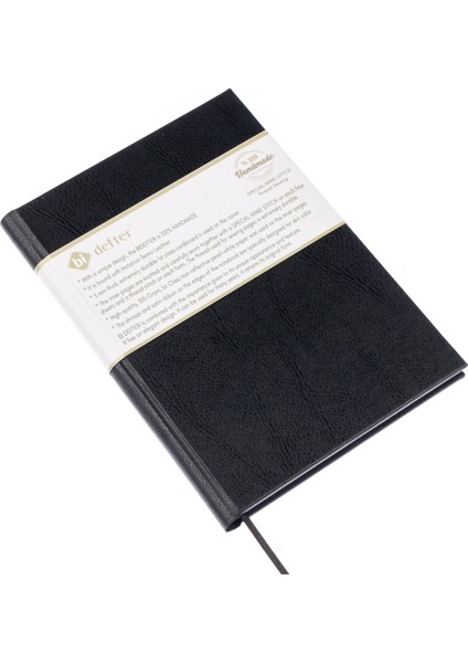 Bi Defter Müzik Nota Defteri (Anahtarsız) % 100 El Yapımı, El Dikişi, (Iplik Dikiş) 1. Sınıf Termo Deri (A/4)