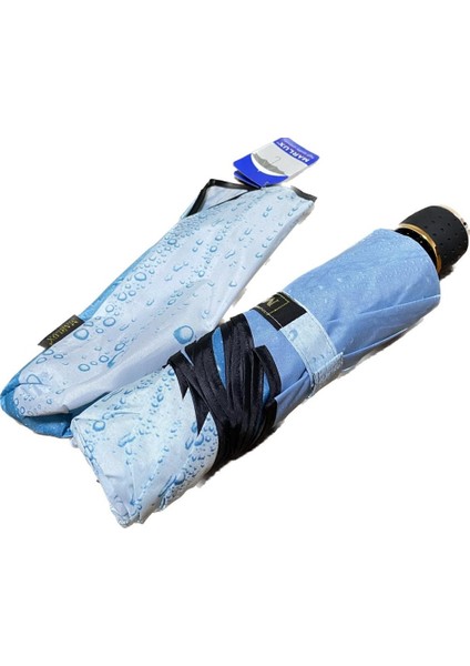 Eleven Market Rüzgarda Kırılmayan Su Damlacıklı Duman Rengi Kadın Şemsiye