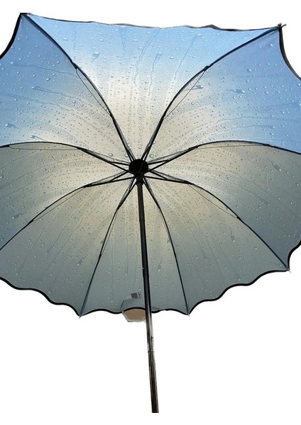 Eleven Market Rüzgarda Kırılmayan Su Damlacıklı Duman Rengi Kadın Şemsiye modelleri