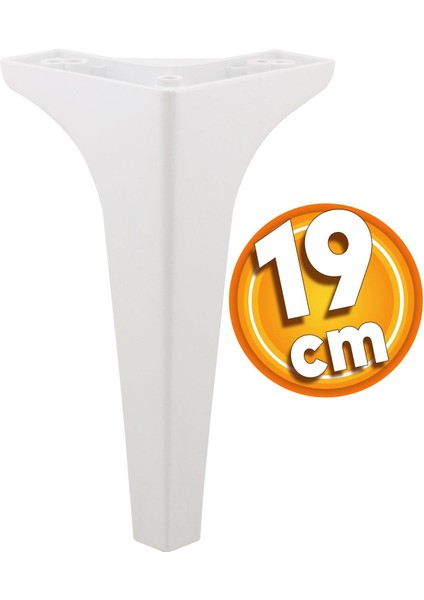 Sedef Lüks Mobilya Kanepe Sehpa Tv Ünitesi Koltuk Ayağı 19 cm Beyaz Baza Ayakları