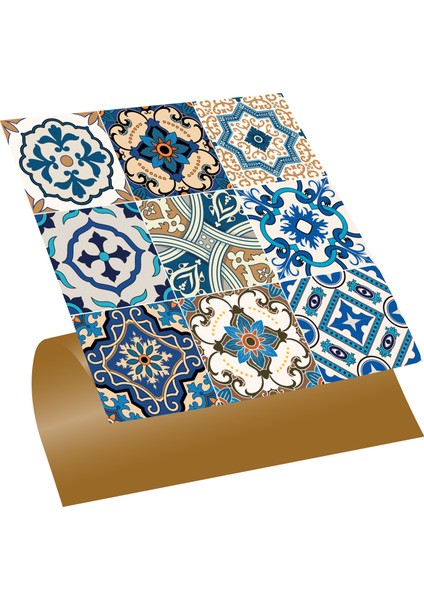 Kendinden Yapışkanlı Etnik Karo Desenli Pvc Karo 30x30 cm (56 Adet) 5m2