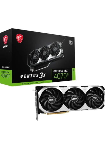 VGA GEFORCE RTX 4070 TI VENTUS RTX4070 TI 12GB GDDR6X 192B DX12 PCIE 4.0 X16 (3XDP 1XHDMI) EKRAN KARTI 