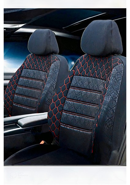 Audi A2 Uyumlu Kırmızı Oto Koltuk Kılıfı (Tam Takım Ön Arka Araç Koltuk Kılıfı)