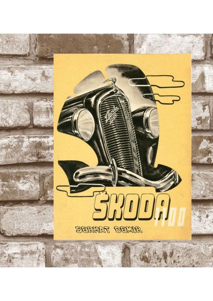 Metal Skoda 1100 Retro Poster (29X19)