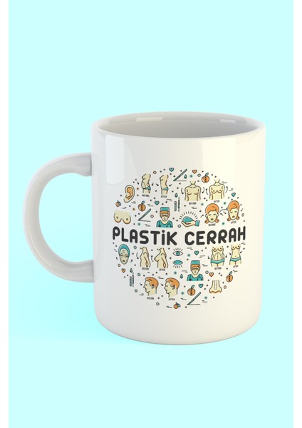 Plastik Cerrah Baskılı Kahve Kupası