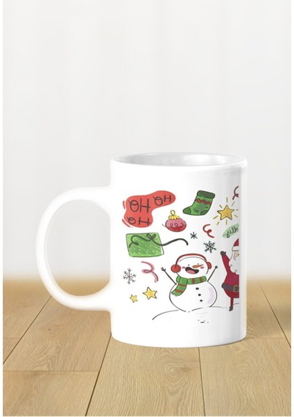 Hediyelik Yeniyıl / Yılbaşı / Noel Baba Baskılı Kupa Bardak