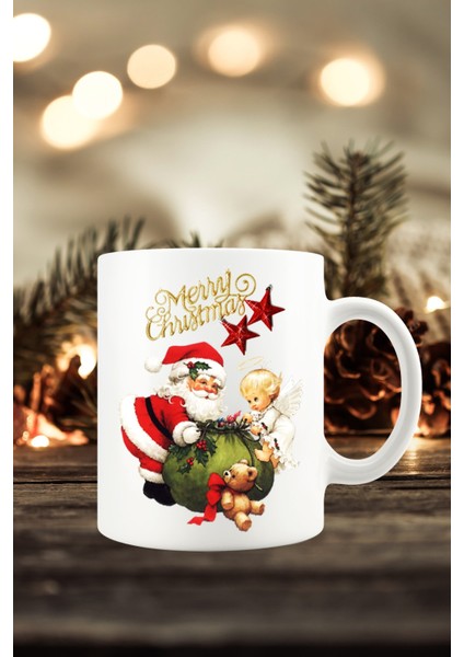 Yılbaşı Yeni Yıl Konseptli Merry Christmas Kupa Bardak
