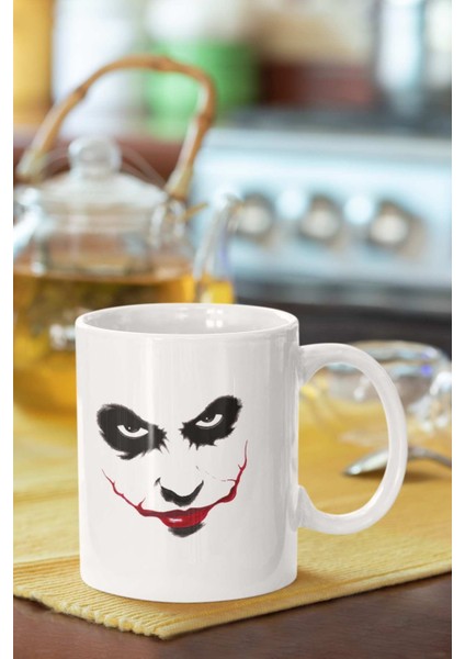 Joker Baskılı Porselen Kupa Bardak