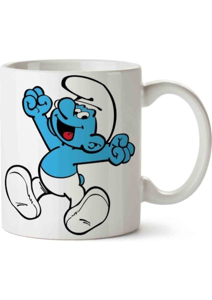 Şirinler Smurfette Esner Şirin Porselen Kupa Bardak