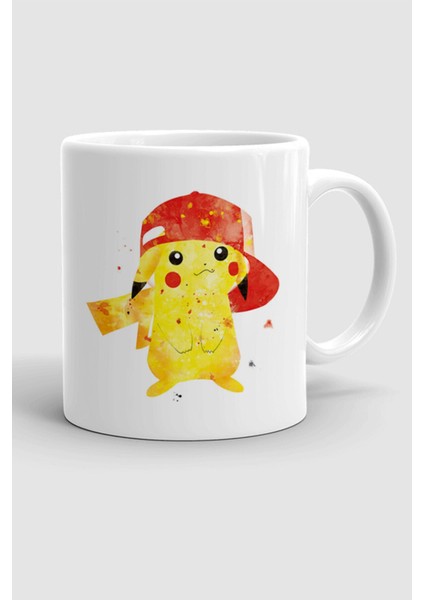 Pokemon Pikachu Beyaz Kupa Bardak