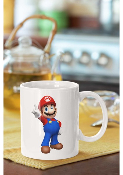 Mario Baskılı Porselen Kupa Bardak