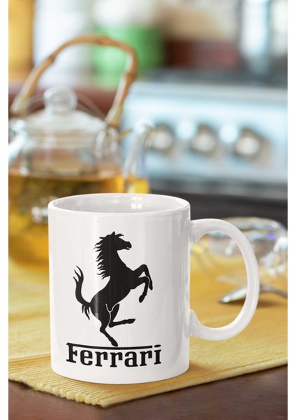 Ferrari Baskılı Porselen Kupa Bardak