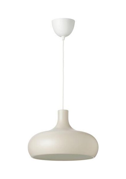 Sarkıt Lamba Alüminyum Bej Rengi Oval Lamba Sarkıt 38 cm