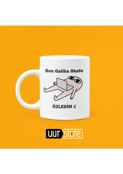 Ben Galiba Okulu Özledim Baskılı Porselen Kupa 330ML