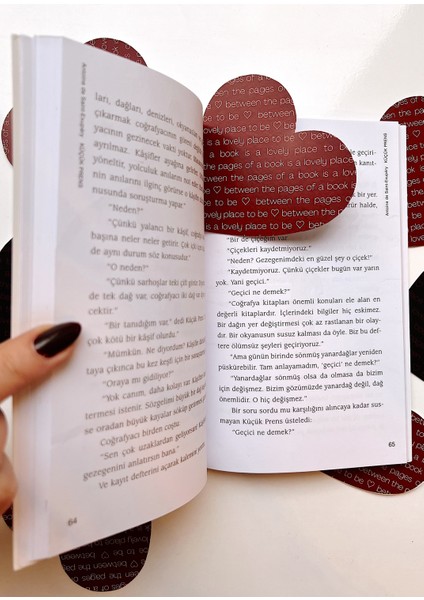 Ikili Kırmızı&siyah Kalp Kitap Ayracı Seti - Sevgililer Günü Hediyesi fiyatları