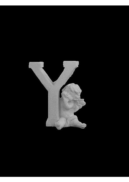Polyester Harf Melekli -Y- 7,5 x 7 cm P409