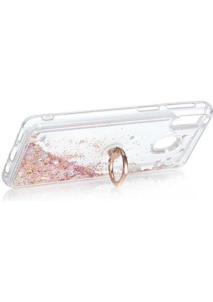 Samsung Galaxy M20 Kılıf Sulu Simli Yüzüklü Kapak modelleri