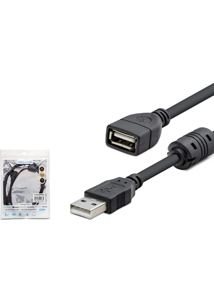 USB Uzatma Kablosu Erkek Dişi 1.5mt Filtreli Hadron HDX-7533