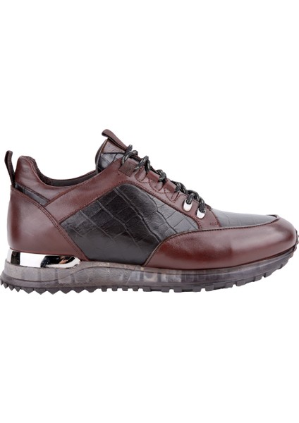 16268 Kahve Sneaker Deri Ayakkabı