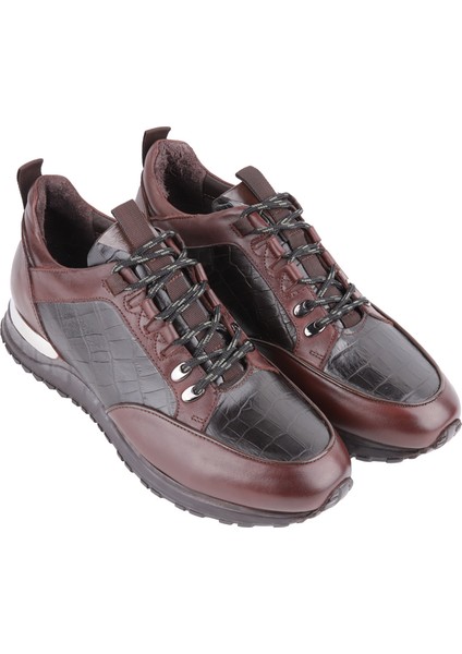16268 Kahve Sneaker Deri Ayakkabı