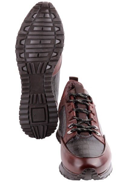 16268 Kahve Sneaker Deri Ayakkabı