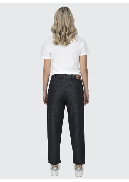 Normal Bel Ankle Paça Havuç Siyah Kadın Denim Pantolon DTK234 Siyah