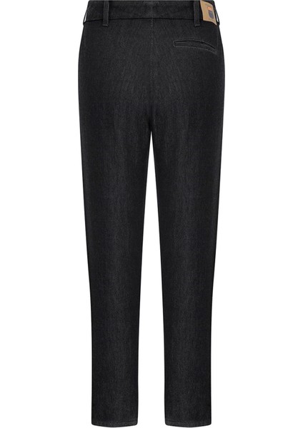 Normal Bel Ankle Paça Havuç Siyah Kadın Denim Pantolon DTK234 Siyah